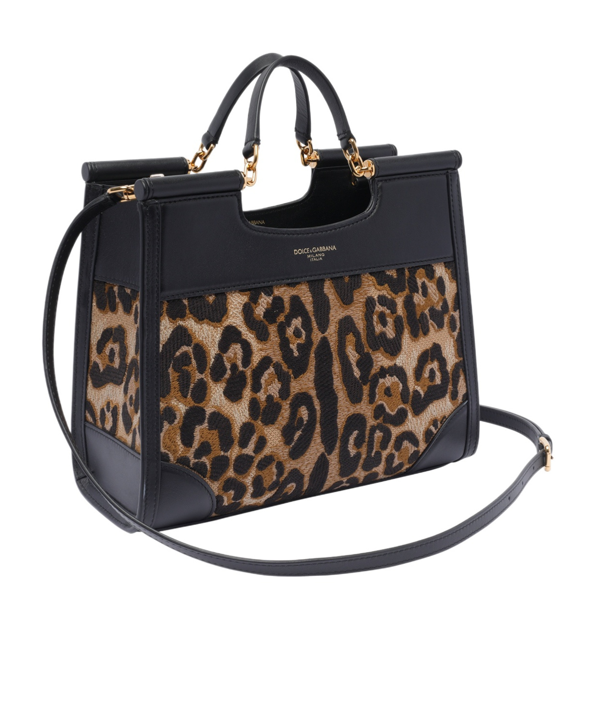 Dolce & Gabbana Double Handle Shoulder Bag In Black