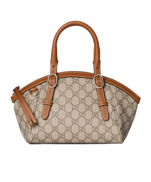 Gucci Gg Emblem Small Tote In Brown