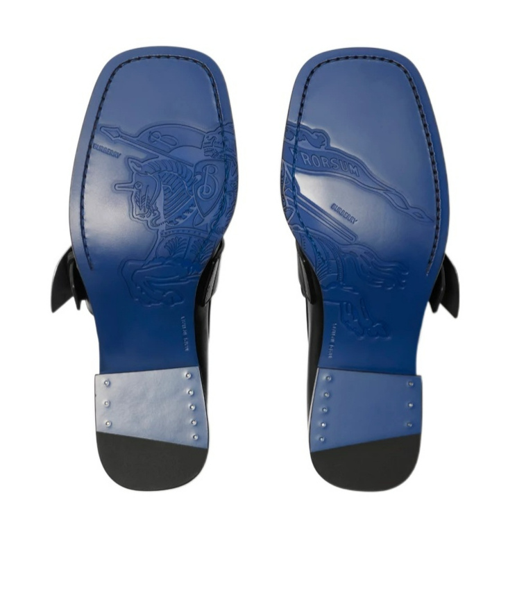 Burberry London Shield Square-toe Loafers In Black
