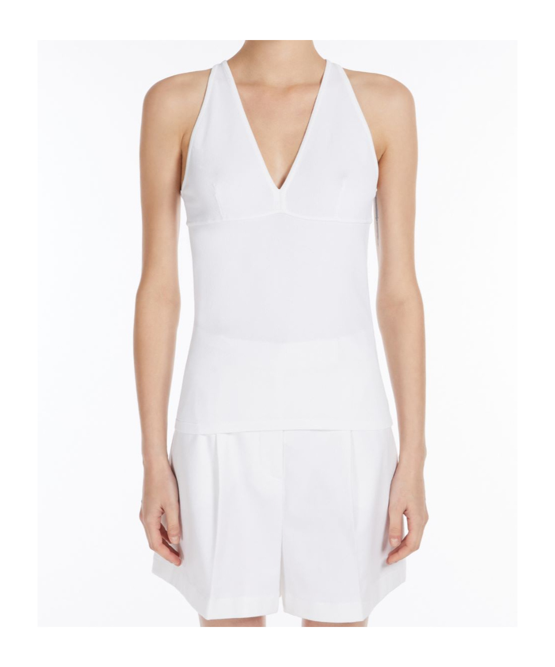 Max Mara V-neck Vest In White