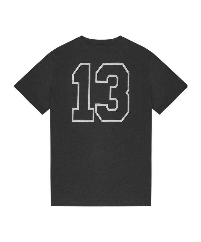 Ganni Black Crewneck T-shirt With Maxi Logo Lettering On The Front And Maxi Print On Front And Rear In Black