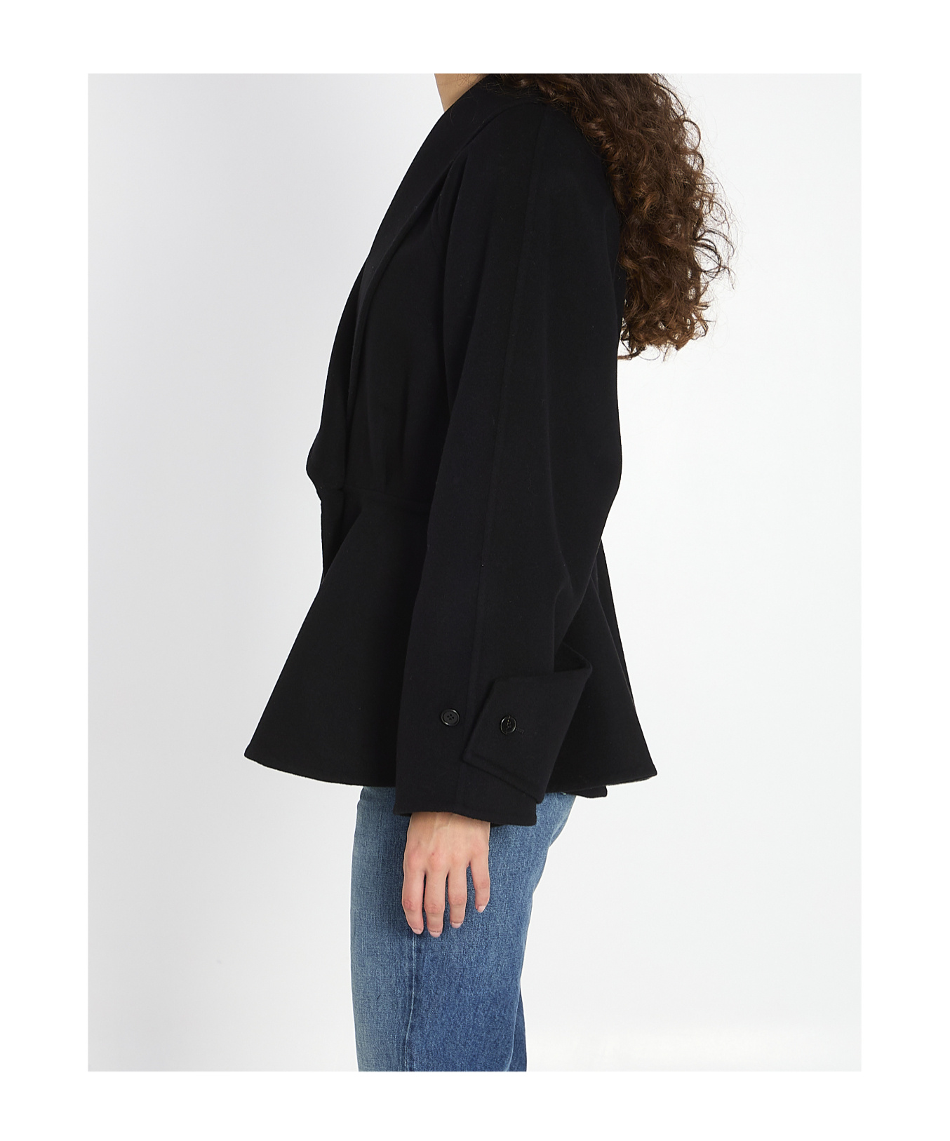 Chloé Long-sleeved Coat In Black