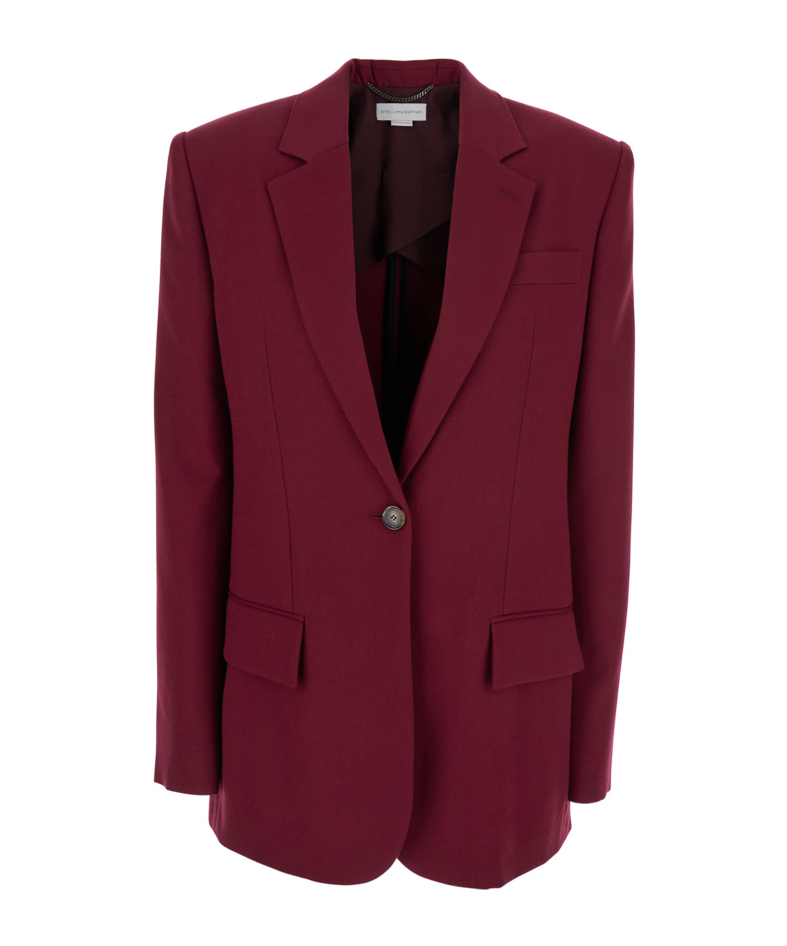 Stella Mccartney Single-breasted Blazer In Burgundy