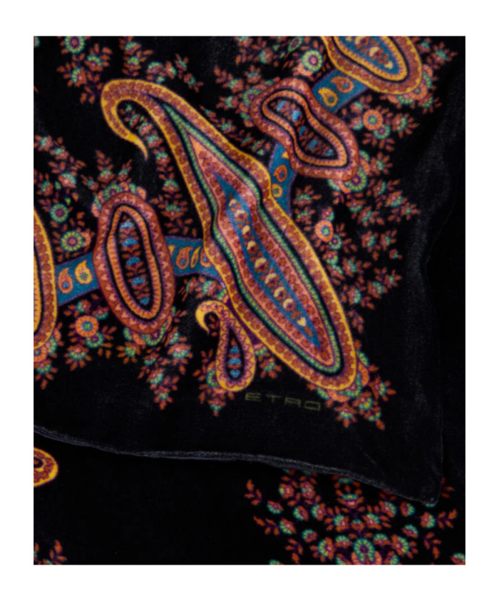 Etro Silk-blend Scarf With Placed Print In Multi