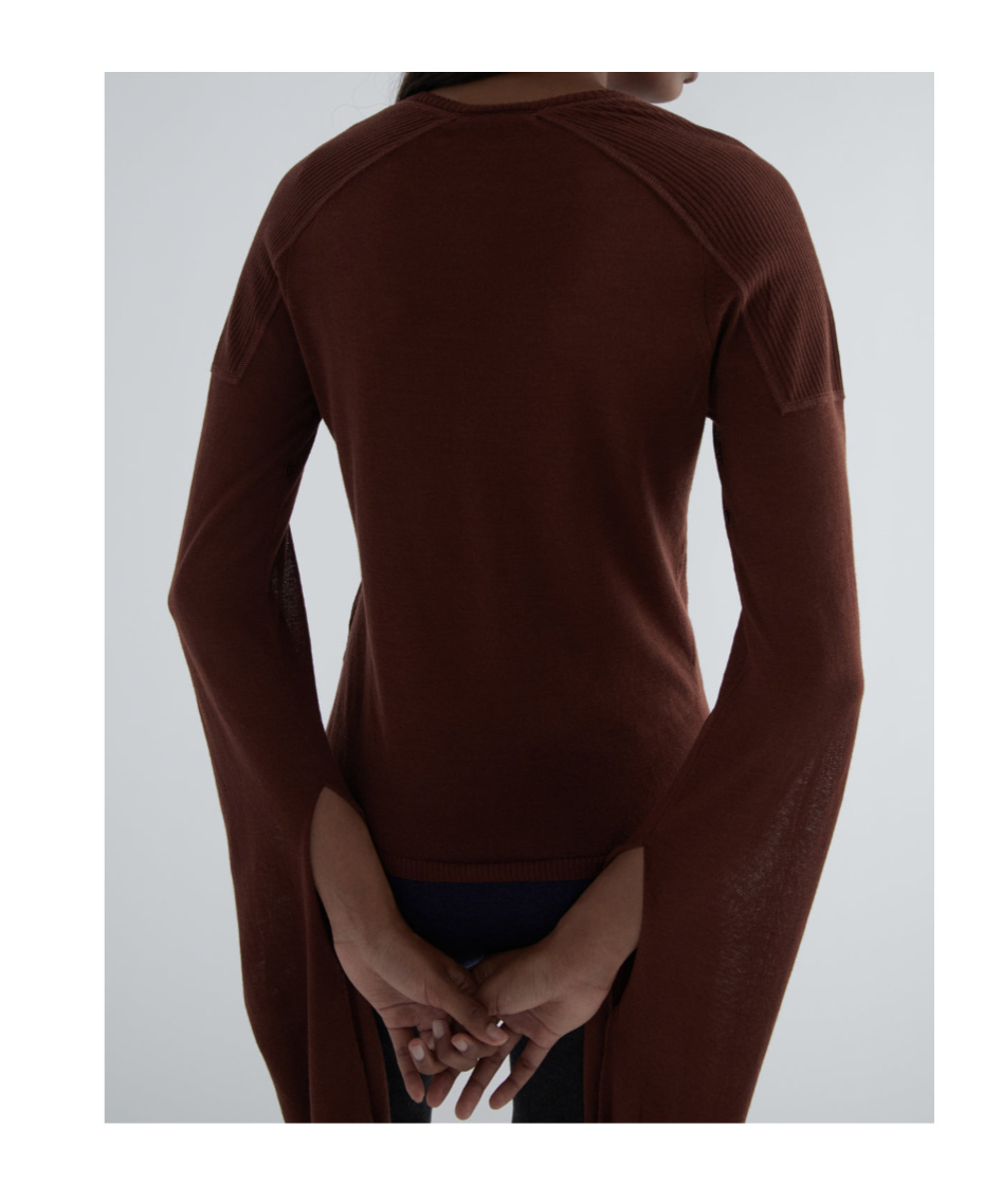 Paloma Wool Long-sleeved Button-down Cardigan In Brown