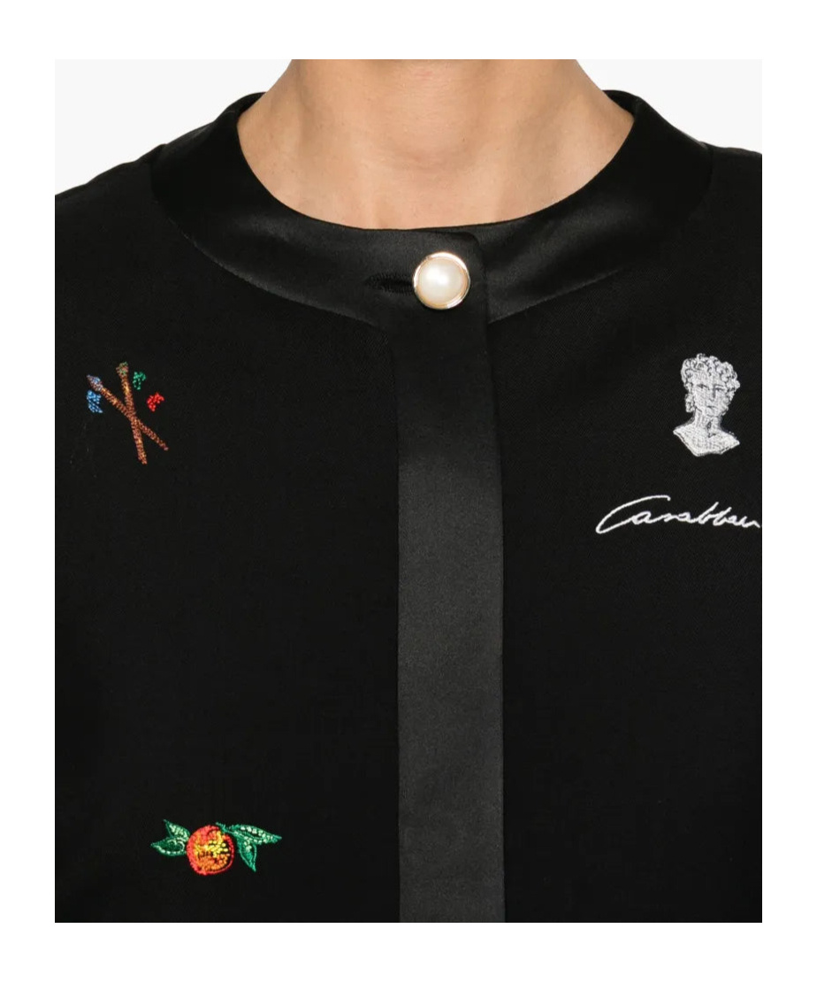 Casablanca Embroidered Casual Jacket In Black