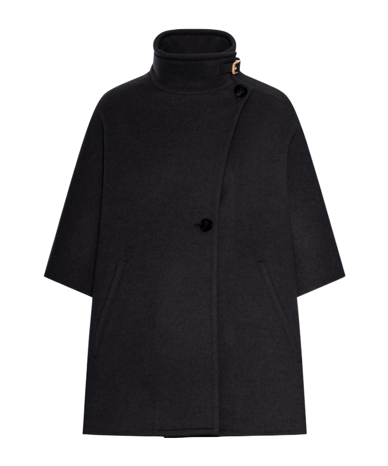 Max Mara Hand-sewn Derrik Cashmere Cape In Black