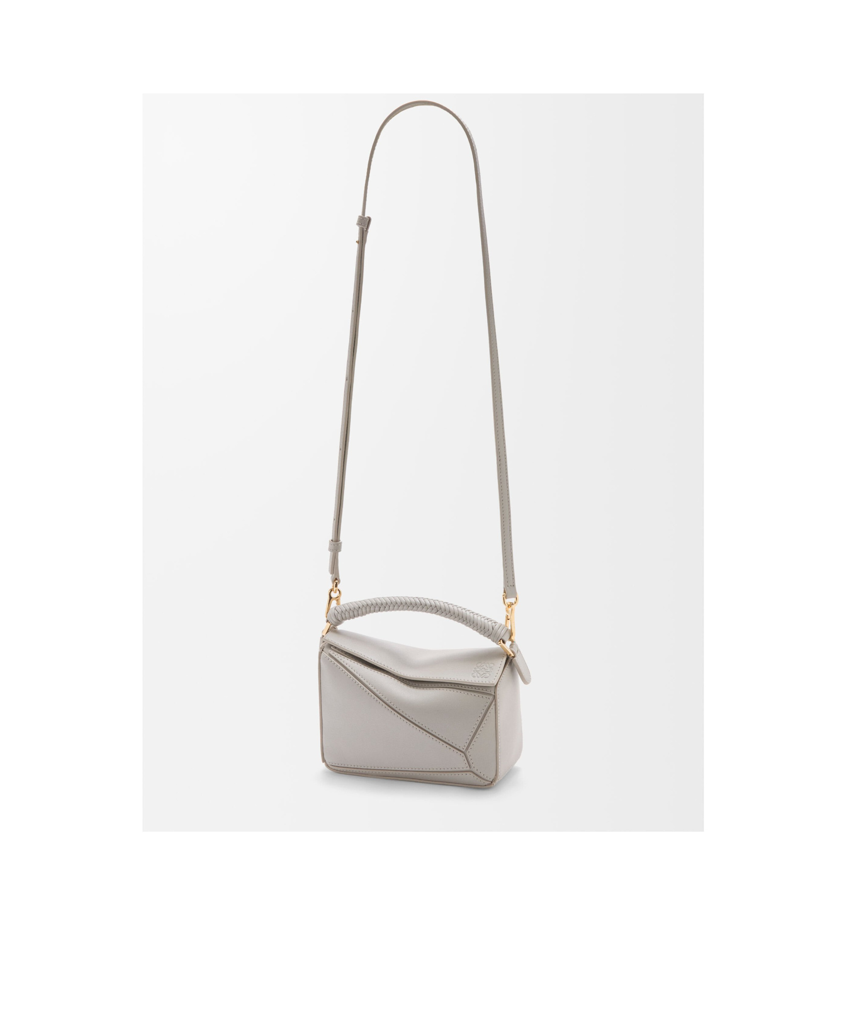 Loewe Mini Puzzle Shoulder Bag In Gray