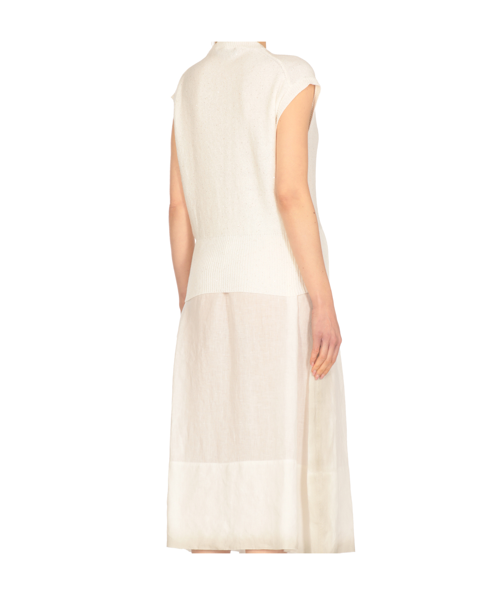 Fabiana Filippi Cotton And Linen Sweater In White