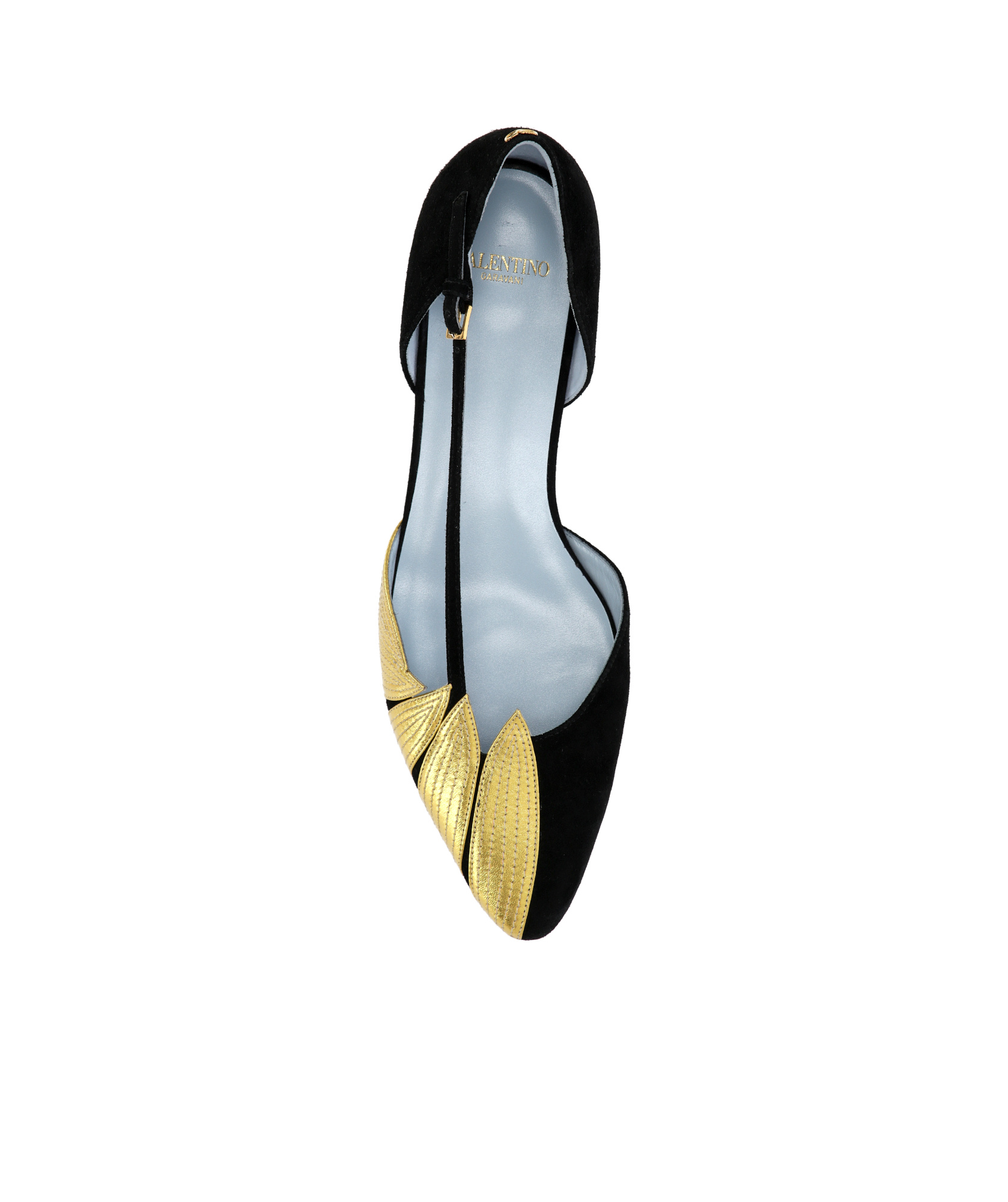 Valentino Pointed Toe Ballet Shoes In Black