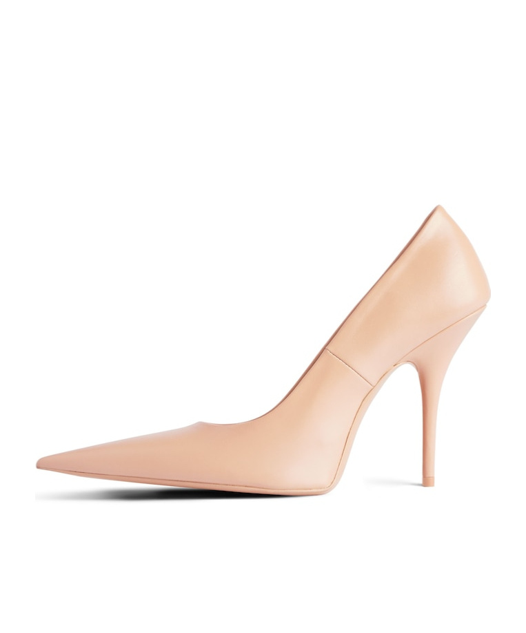 Balenciaga 110m Avenue After Elongated-toe Pumps In Neutral