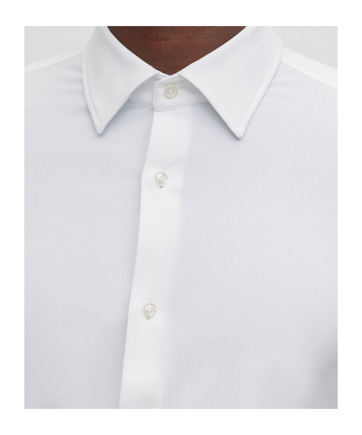 Hugo Boss Long-sleeve Button-fastening Shirt In White