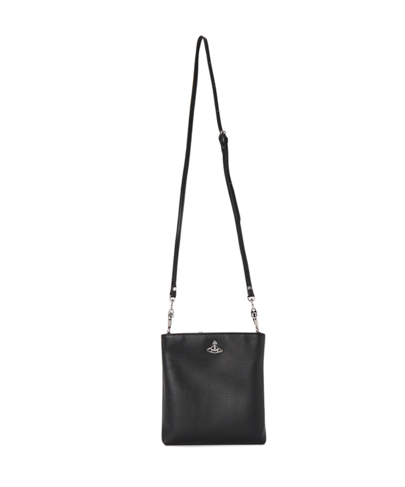 Vivienne Westwood Top Zipper Shoulder Bag In Black