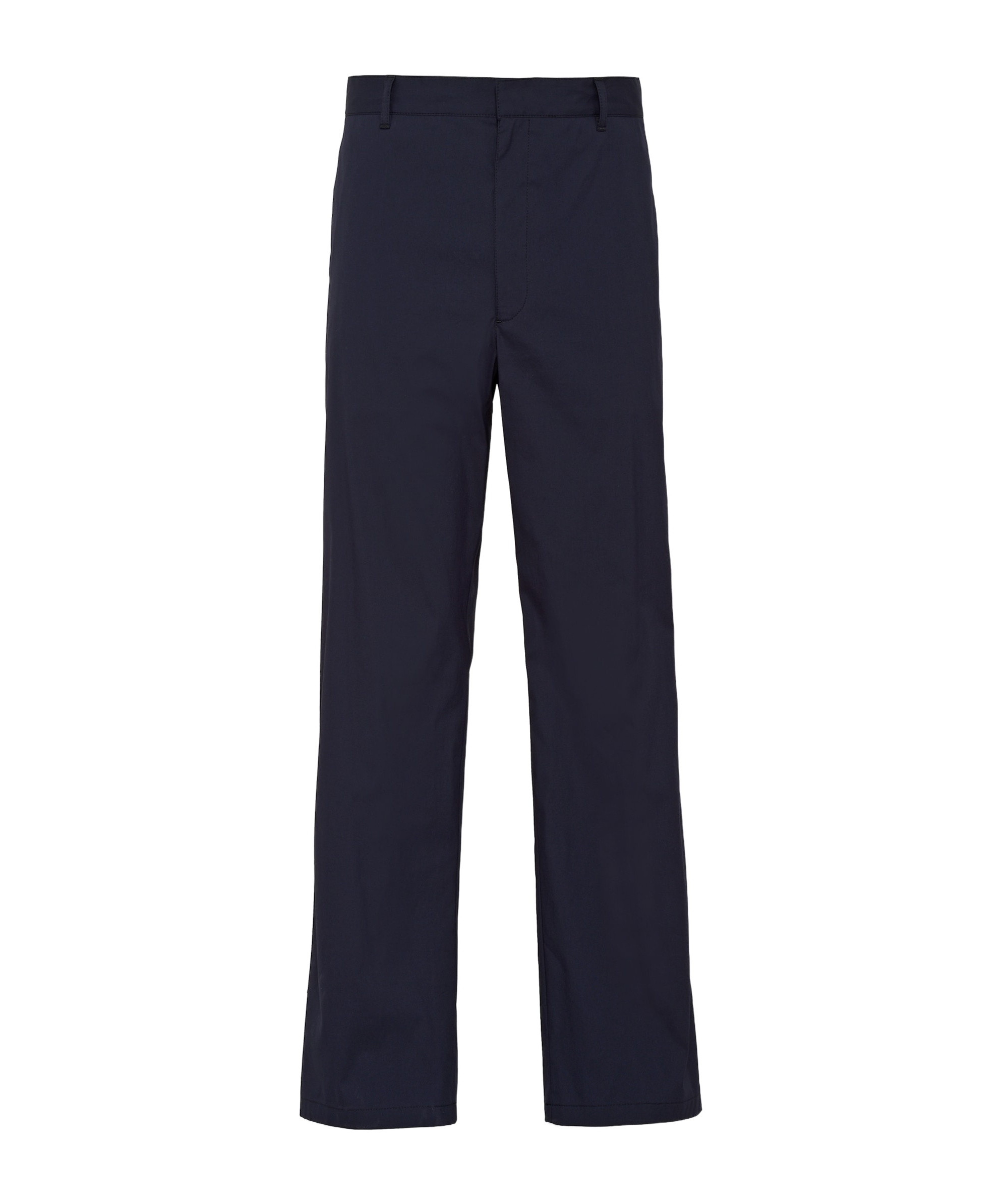 Prada Men's Stretch Poplin Pants In Blue