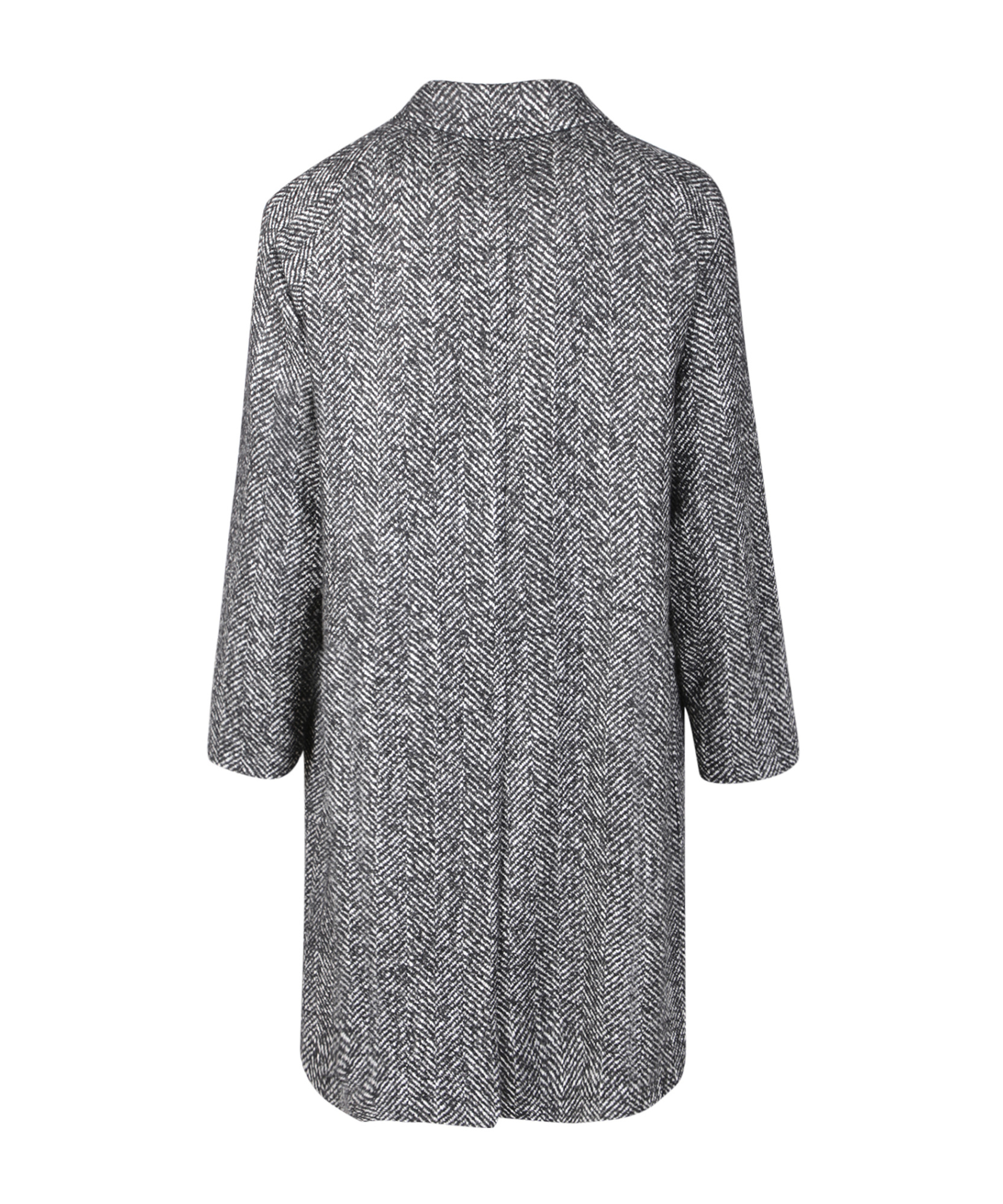Tagliatore Black Single-breasted Coats In Gray