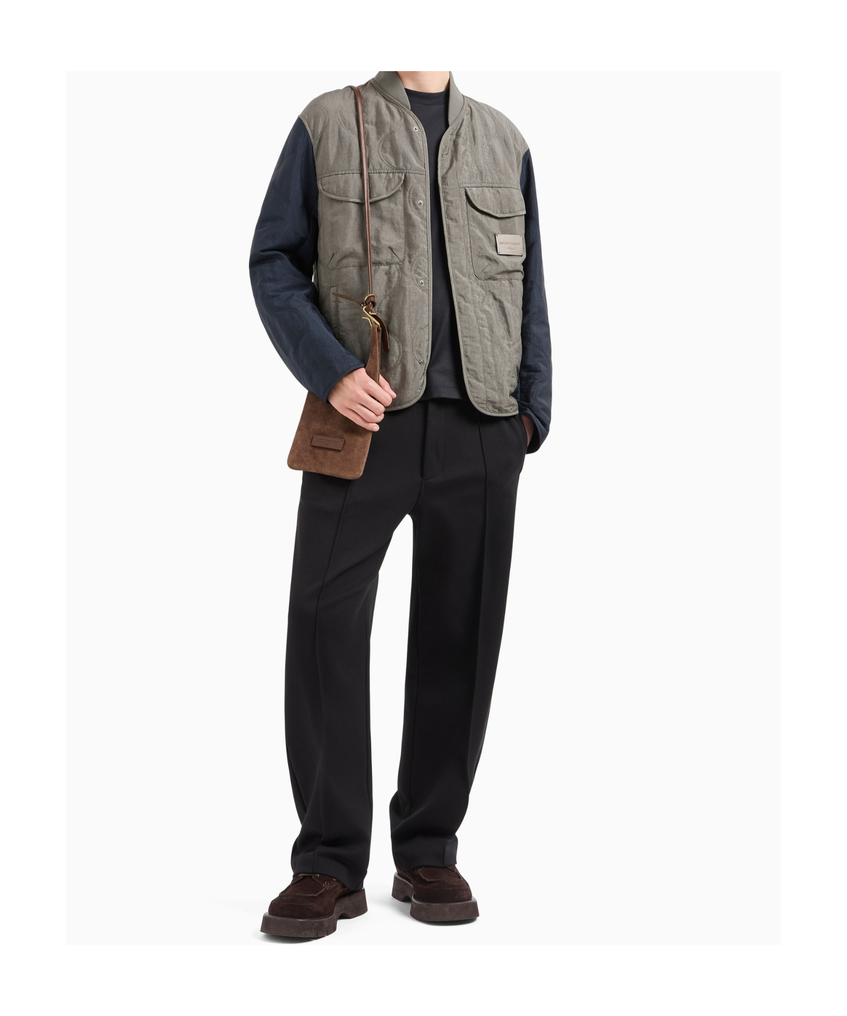 Emporio Armani Straight Casual Pants In Black