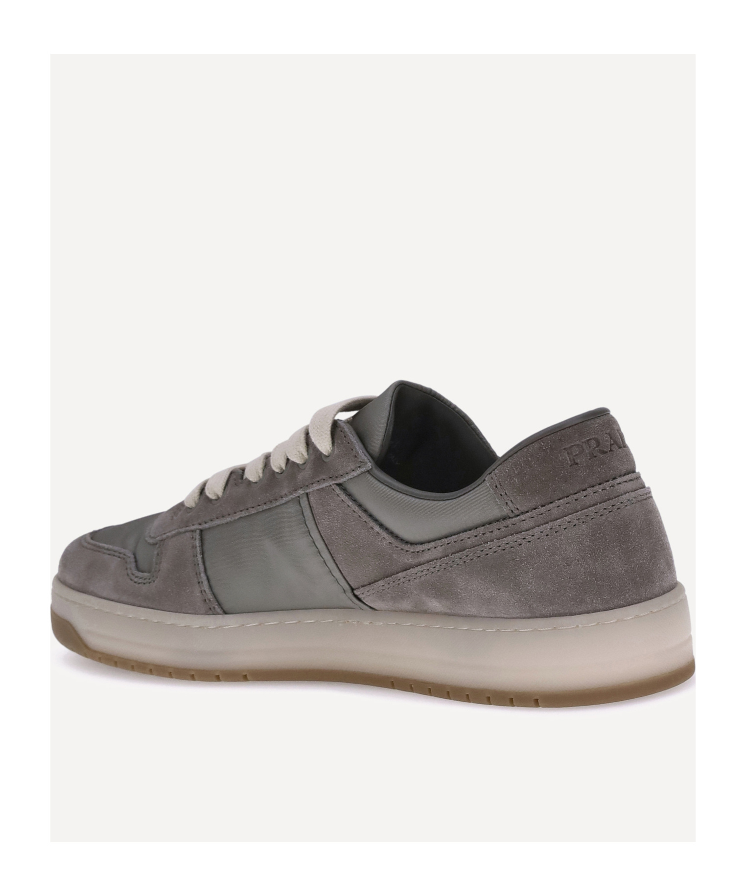 Prada Sneakers Downtown In Re-nylon And Gray Suede Men In Gray