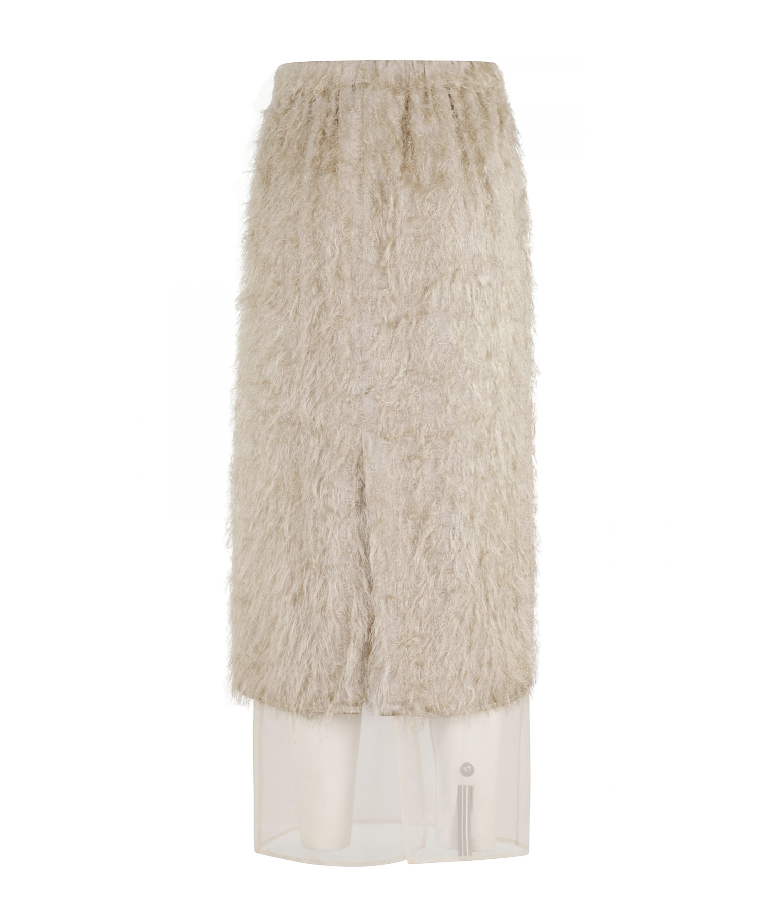 Alysi Fringed Maxi Skirt In Neutral
