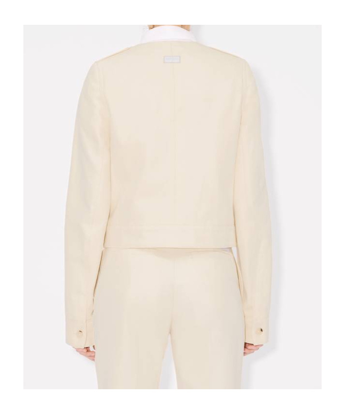 Kenzo Long-sleeved Casual Jacket In Cream