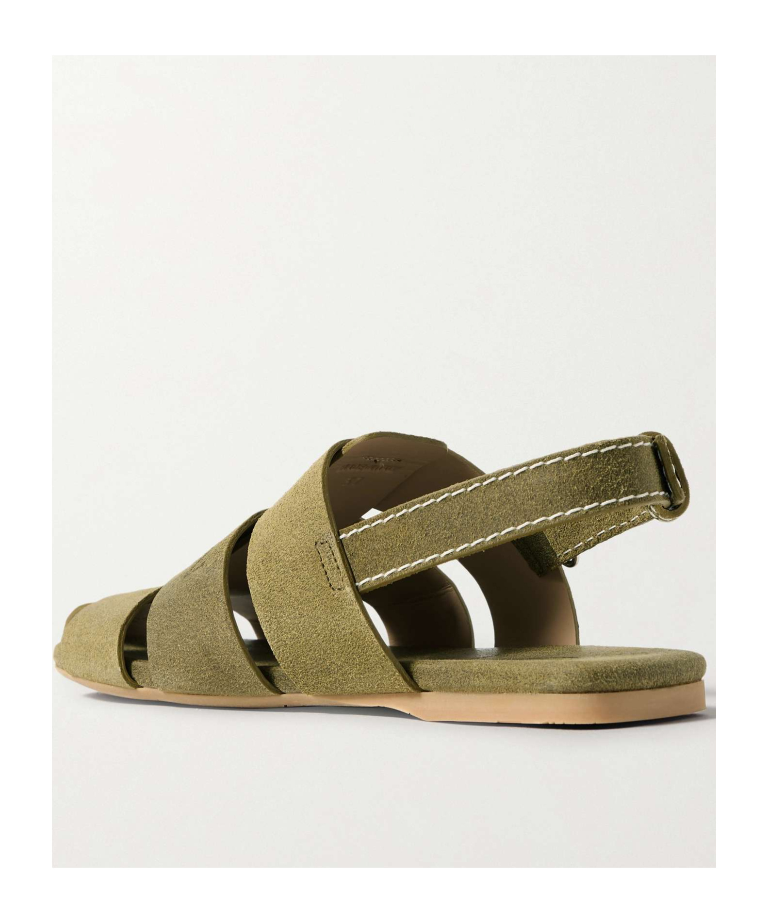 Jw Anderson Green Suede Fisherman Sandals In Green