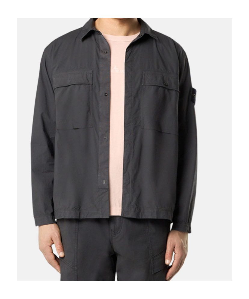 Stone Island 1200015 Stretch Cotton Tela 'paracadute' In Gray