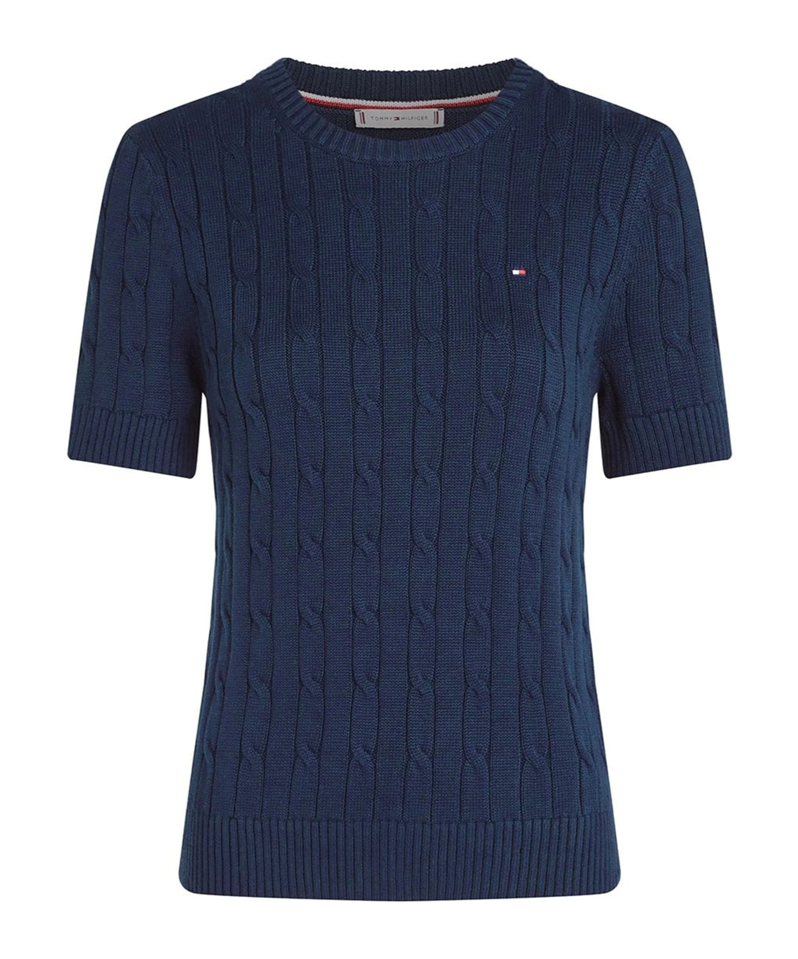 Tommy Hilfiger Cotton Cable Knit Crew Neck