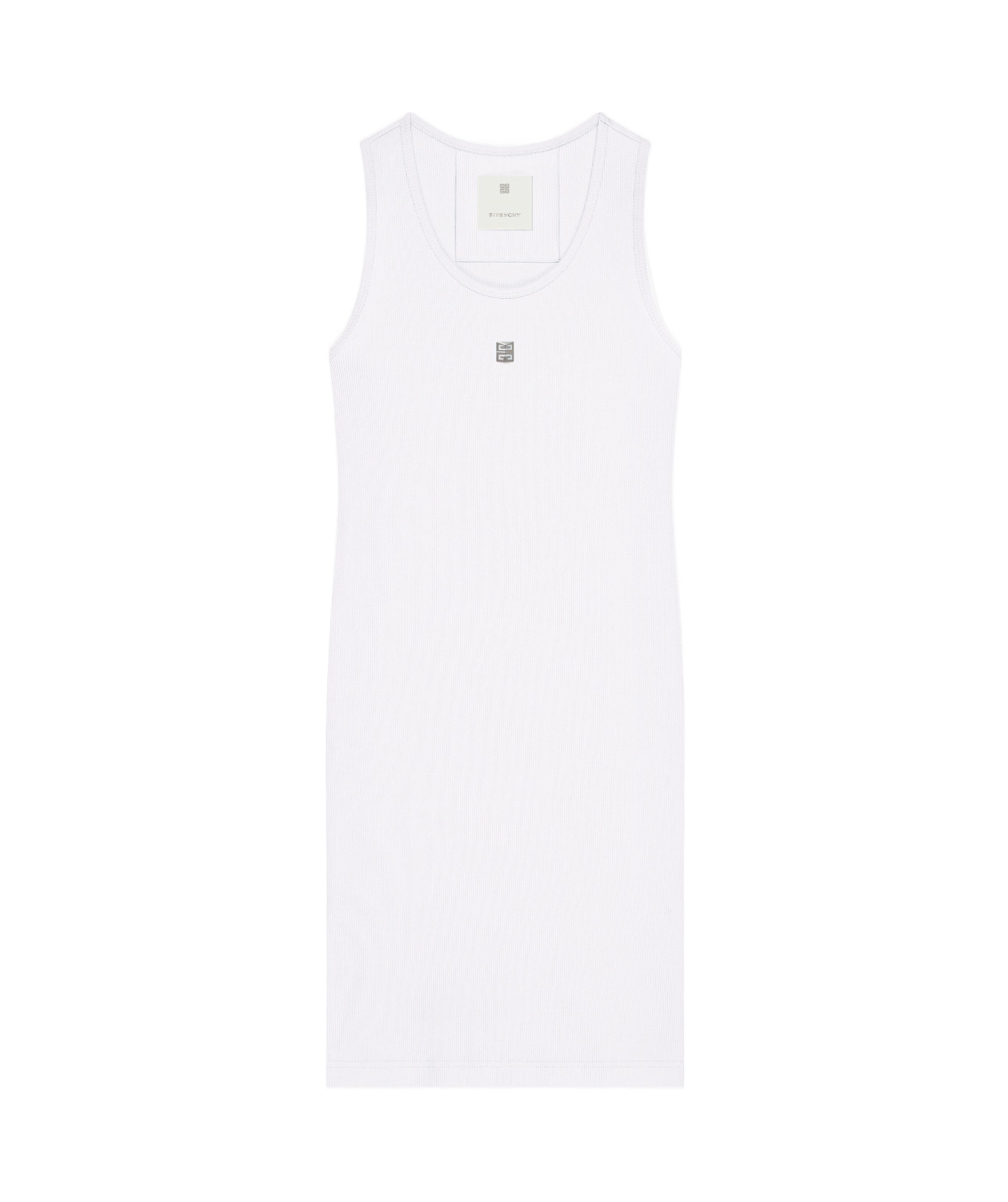 Givenchy Tank Dress In Cotton With 4g Detail In White