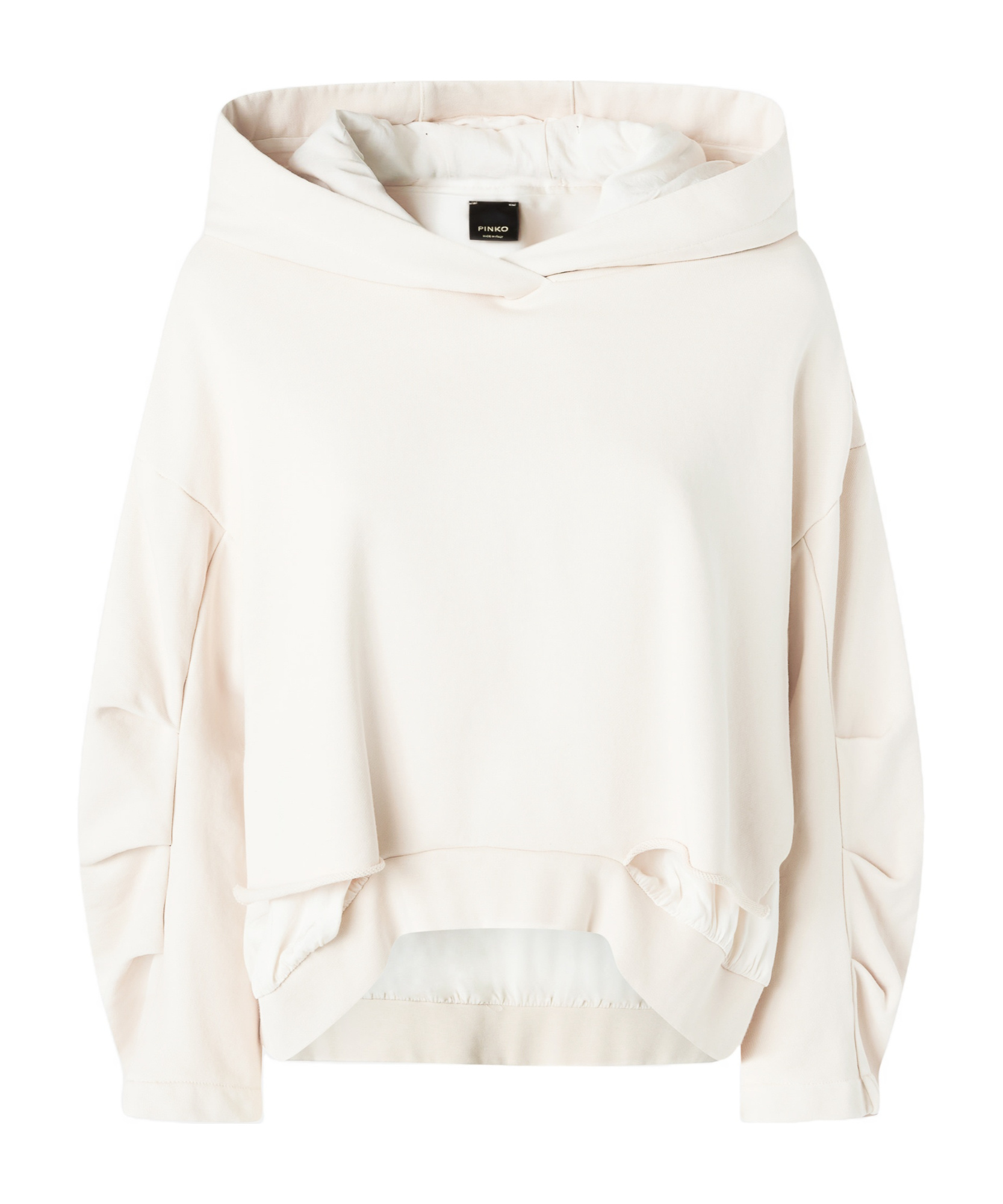 Pinko Oversized Sweatshirt With Twill Details In White
