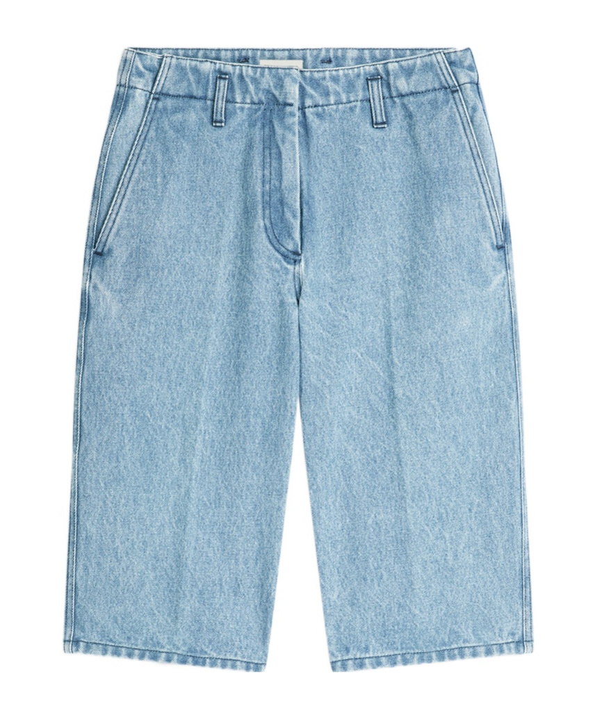 Dries Van Noten Denim Bermuda Shorts In Blue