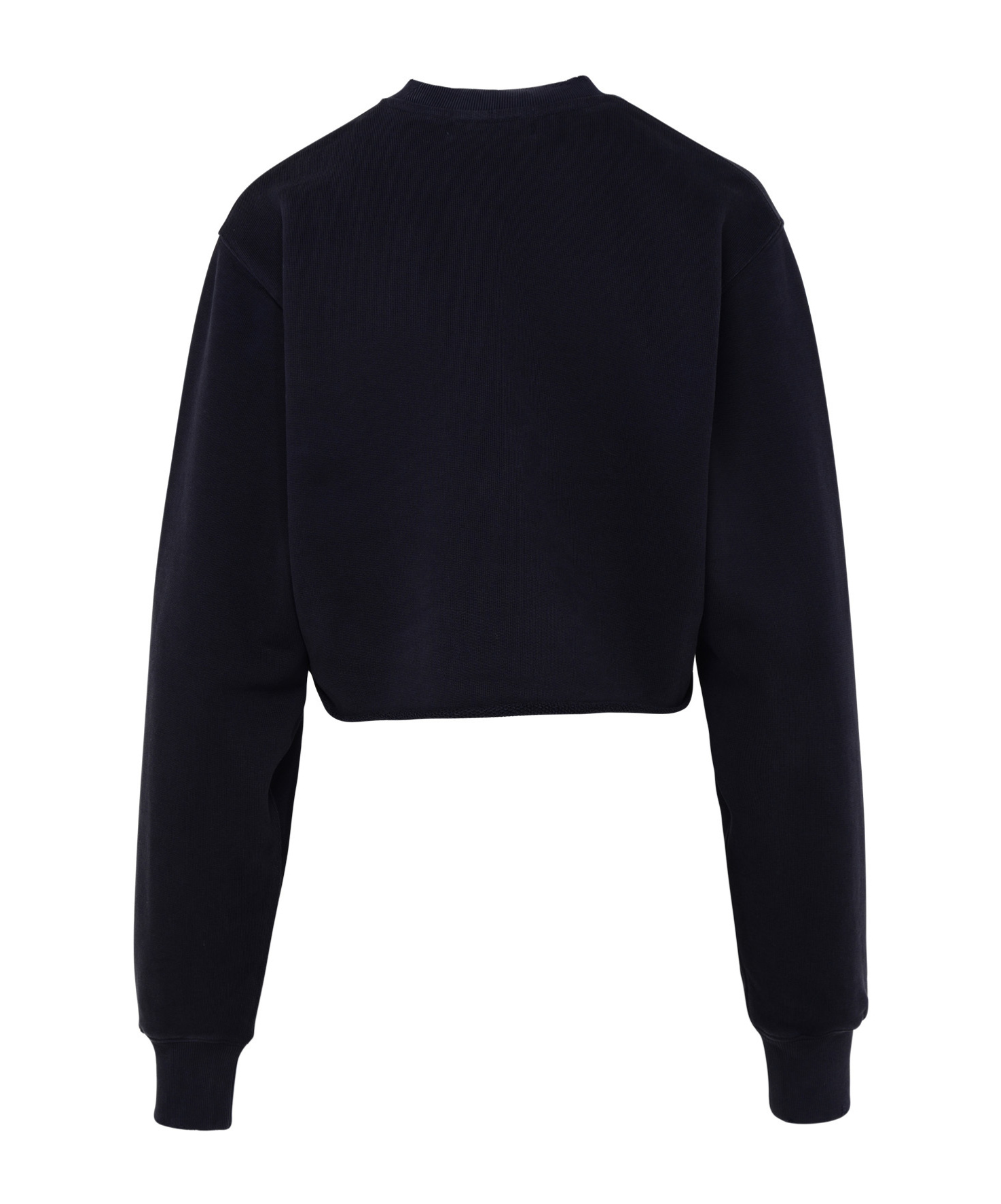 Ambush Distressed Crew Neck Cropped Sweatshirt In Black