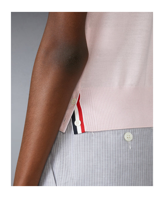 Thom Browne Fine Merino Wool 4-bar Turtleneck In Pink