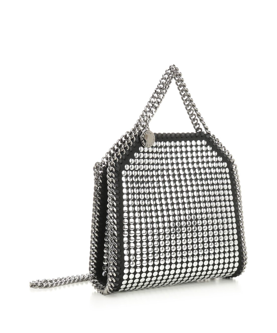 Stella Mccartney Falabella Tiny Bag Mirror Hotfix In Metallic