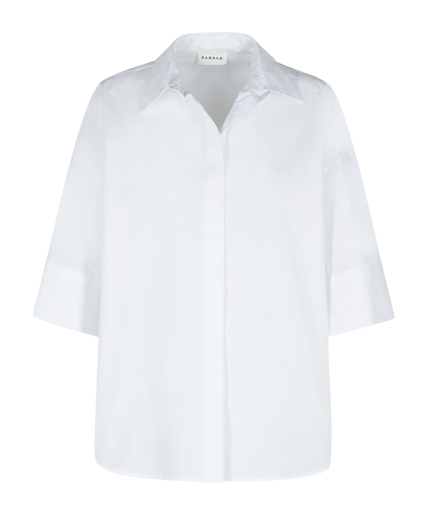 P.a.r.o.s.h White Cotton Shirt In White