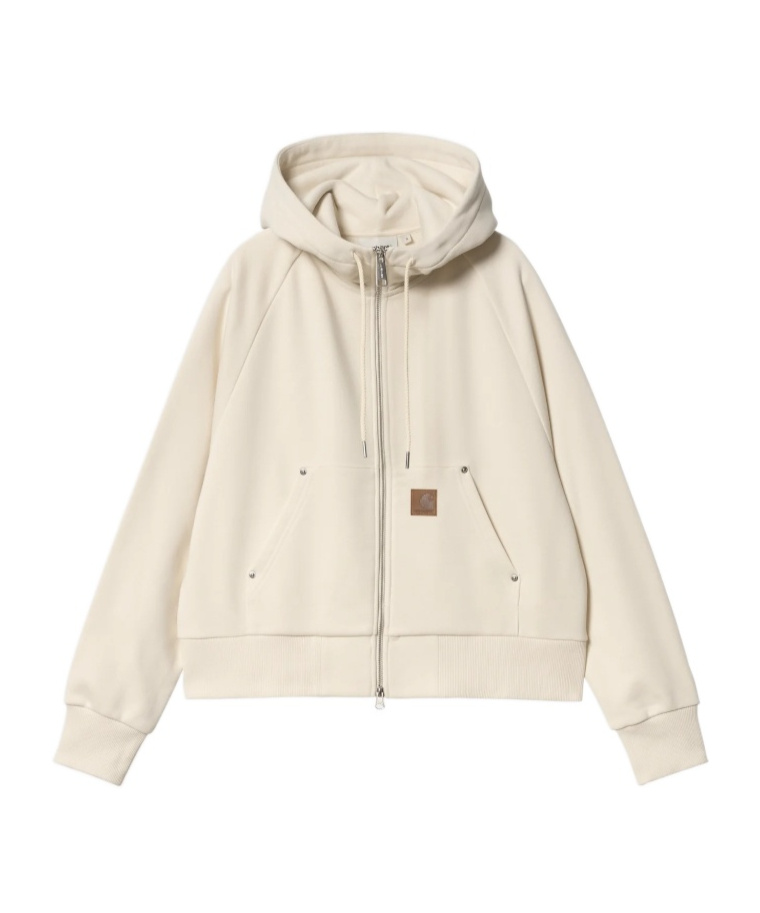 Carhartt Omens Eldon Hooded Relaxed-fit Cotton-blend Jacket Natural In Nude
