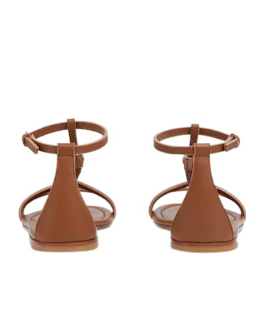 Gucci Sandali In Pelle Caramello Donna In Brown