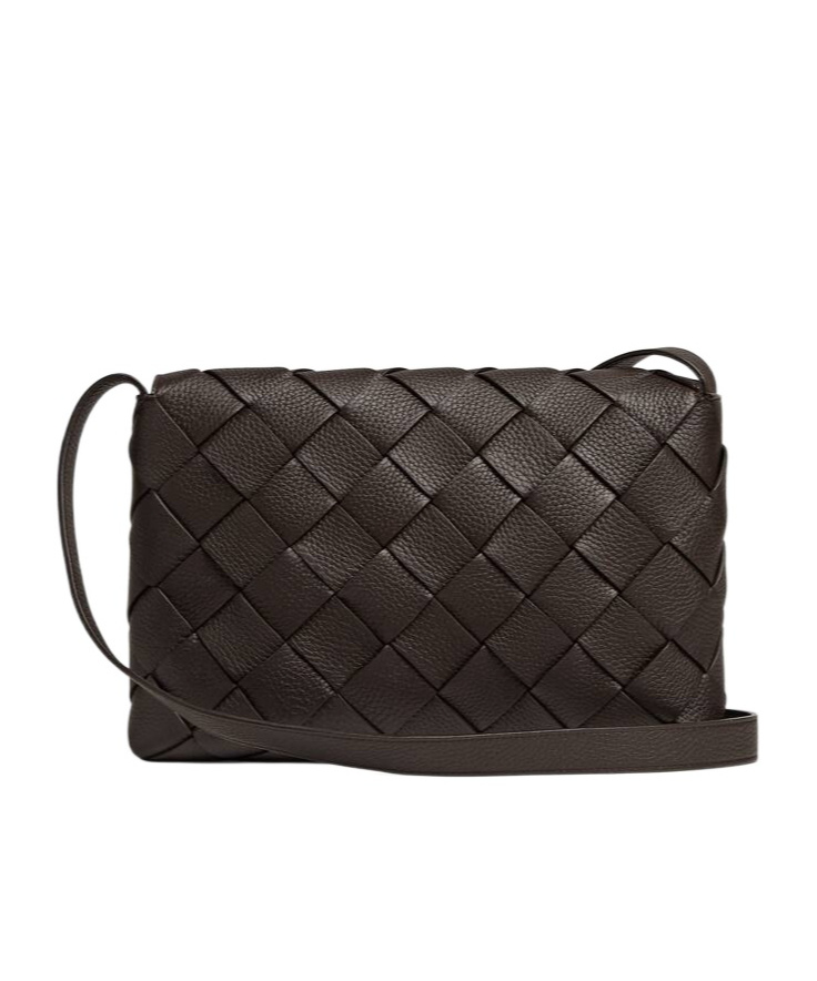Bottega Veneta Diago Leather Crossbody Bag In Black