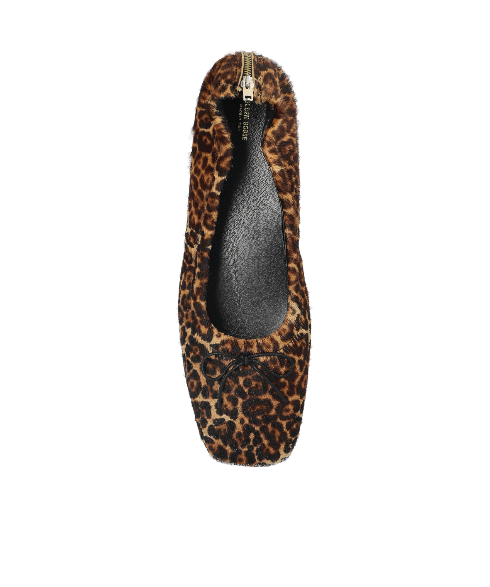 Golden Goose Amy Leopard-print Ballet Flats In Black