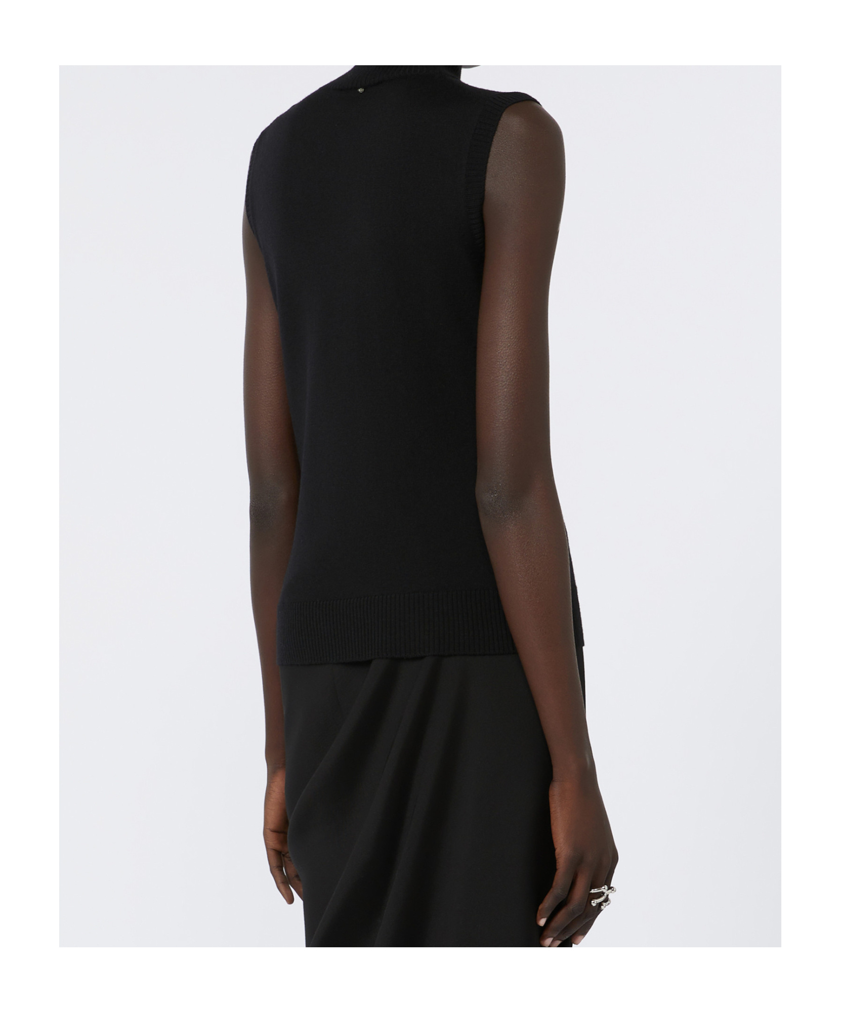 Sportmax Maglia Ardenza A Lupetto Smanicato In Black