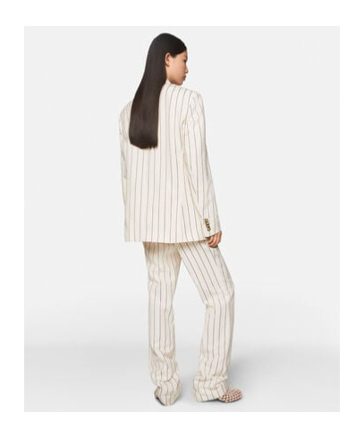 Stella Mccartney Striped Trousers In White