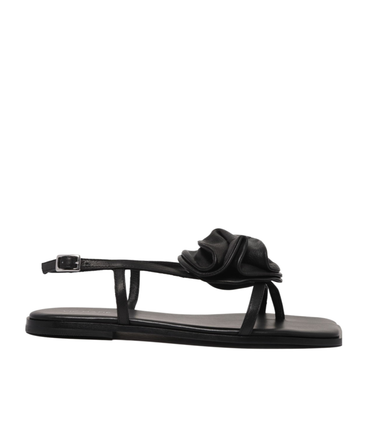 Vic Matie Sculpted Bloom Sandals In Black