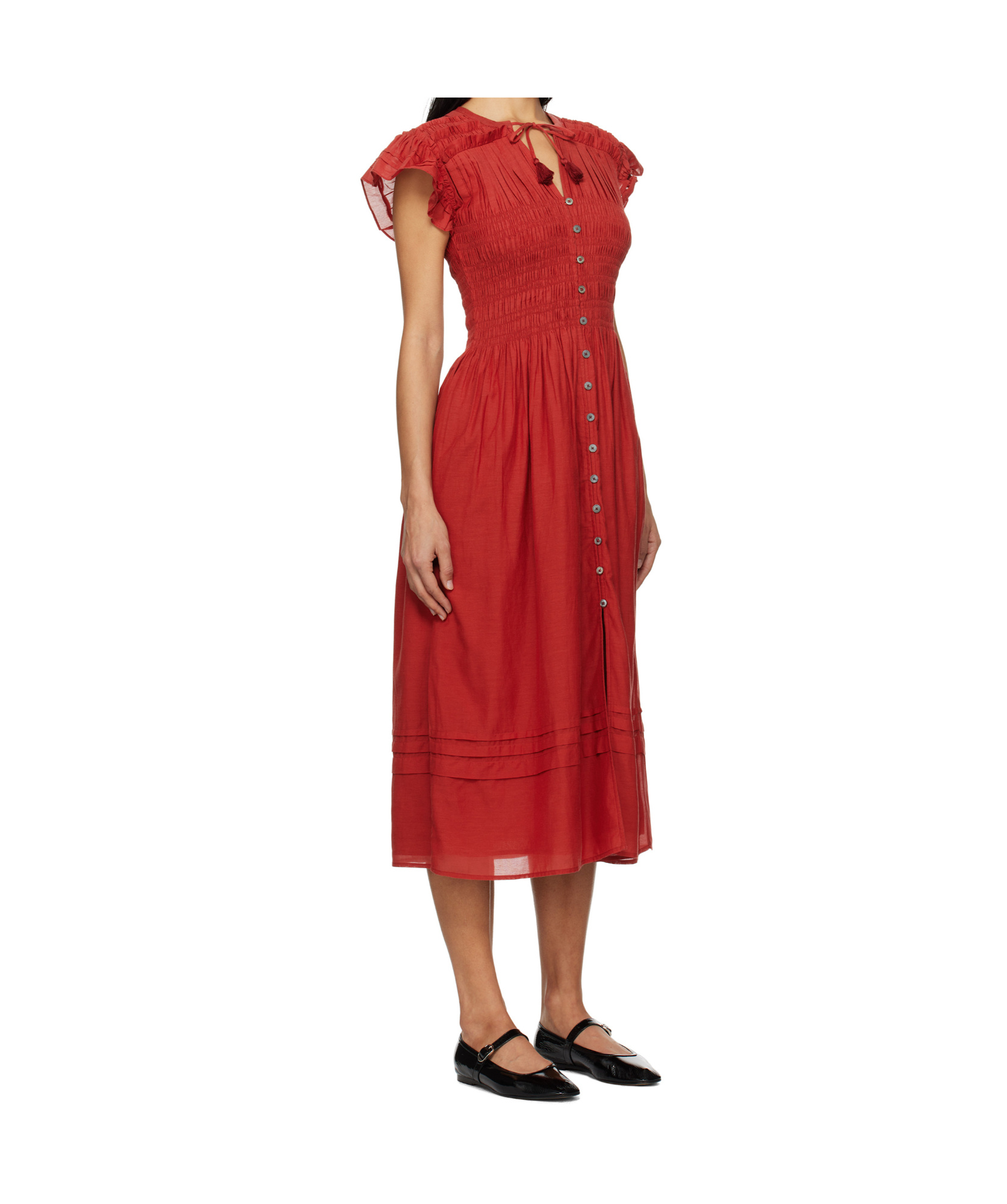 Shop Sea Strappy Dress In Red