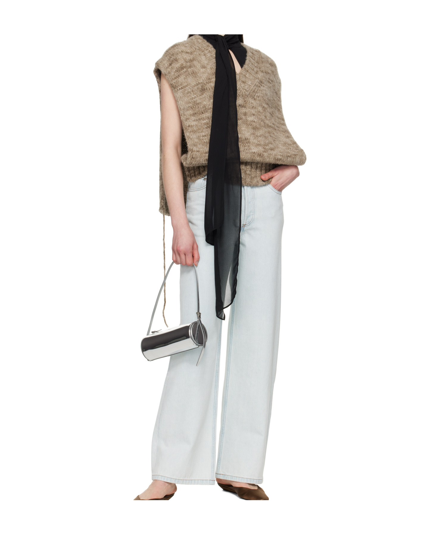Apc Belt Loop Jeans In White