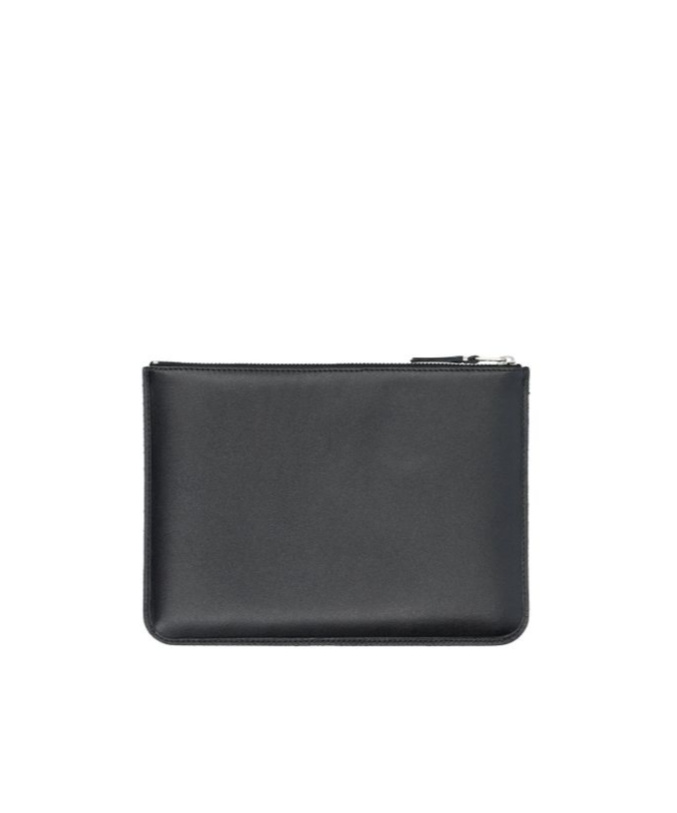 Comme Des Garçons Wallet Eyelet Detailed Zip-up Wallet In Black