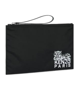 Kenzo ' Happy Tiger' Large Clutch In Black