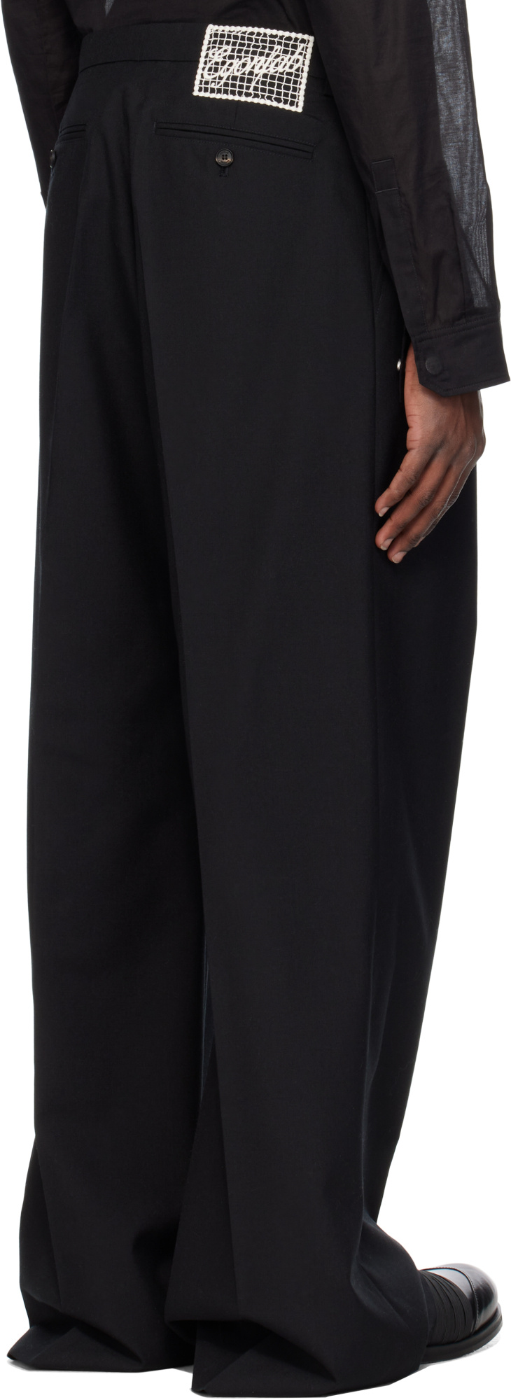 Egonlab Pleated Trousers In Black