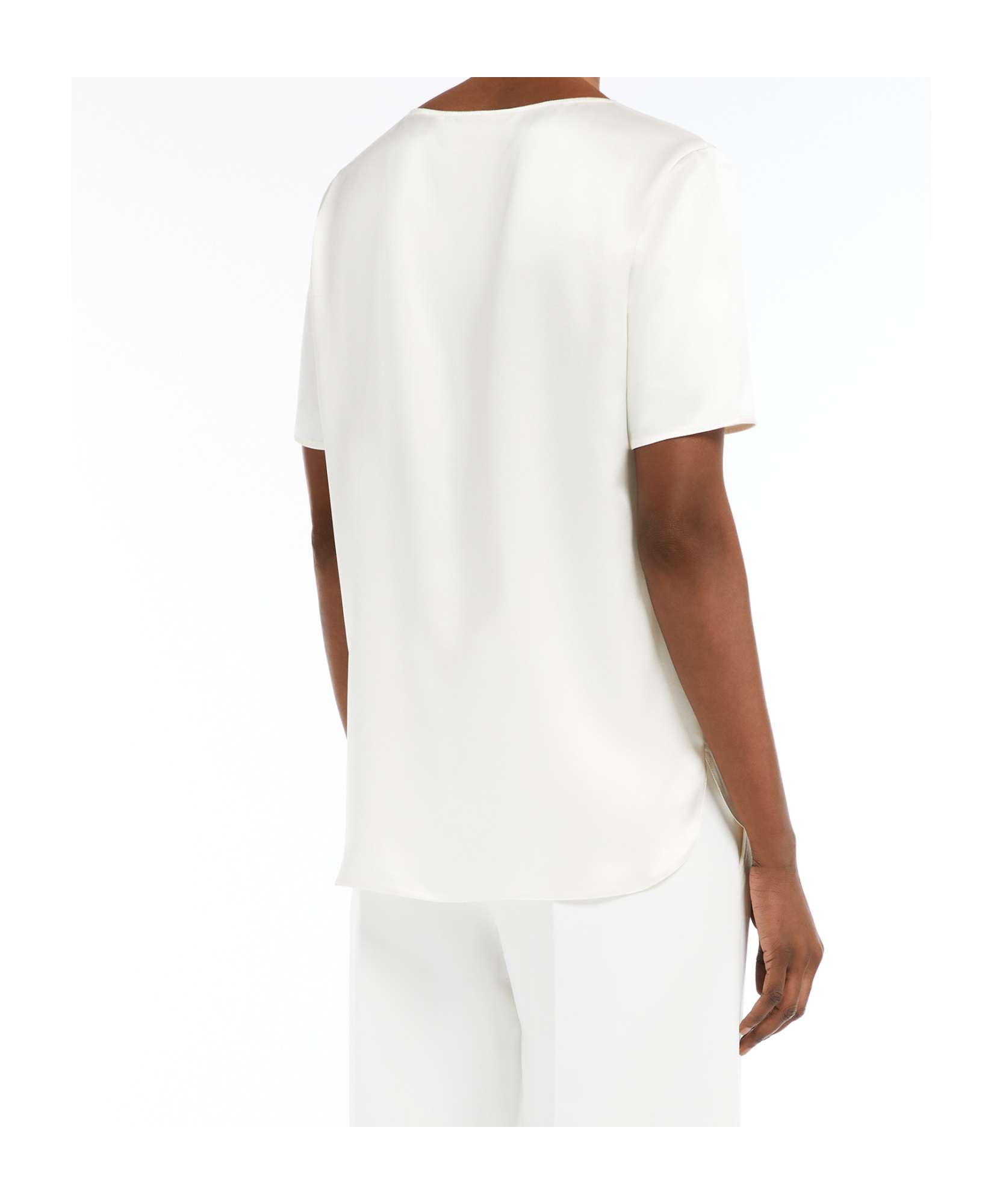 Max Mara Short-sleeved T-shirt In White