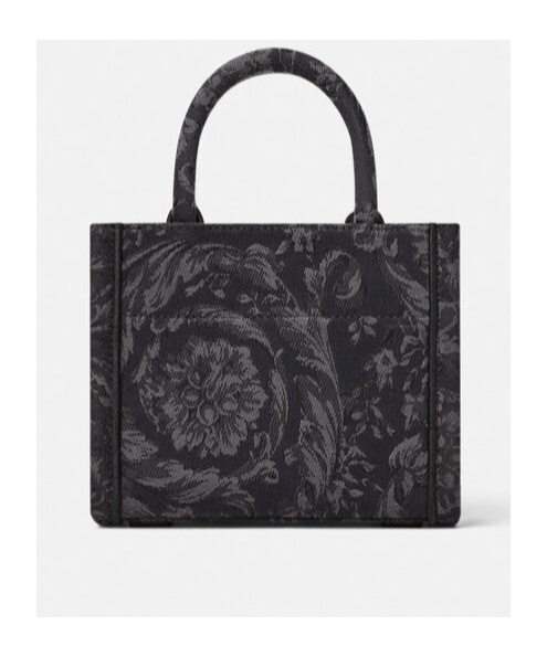 Versace Barocco Athena Tote Bag In Black