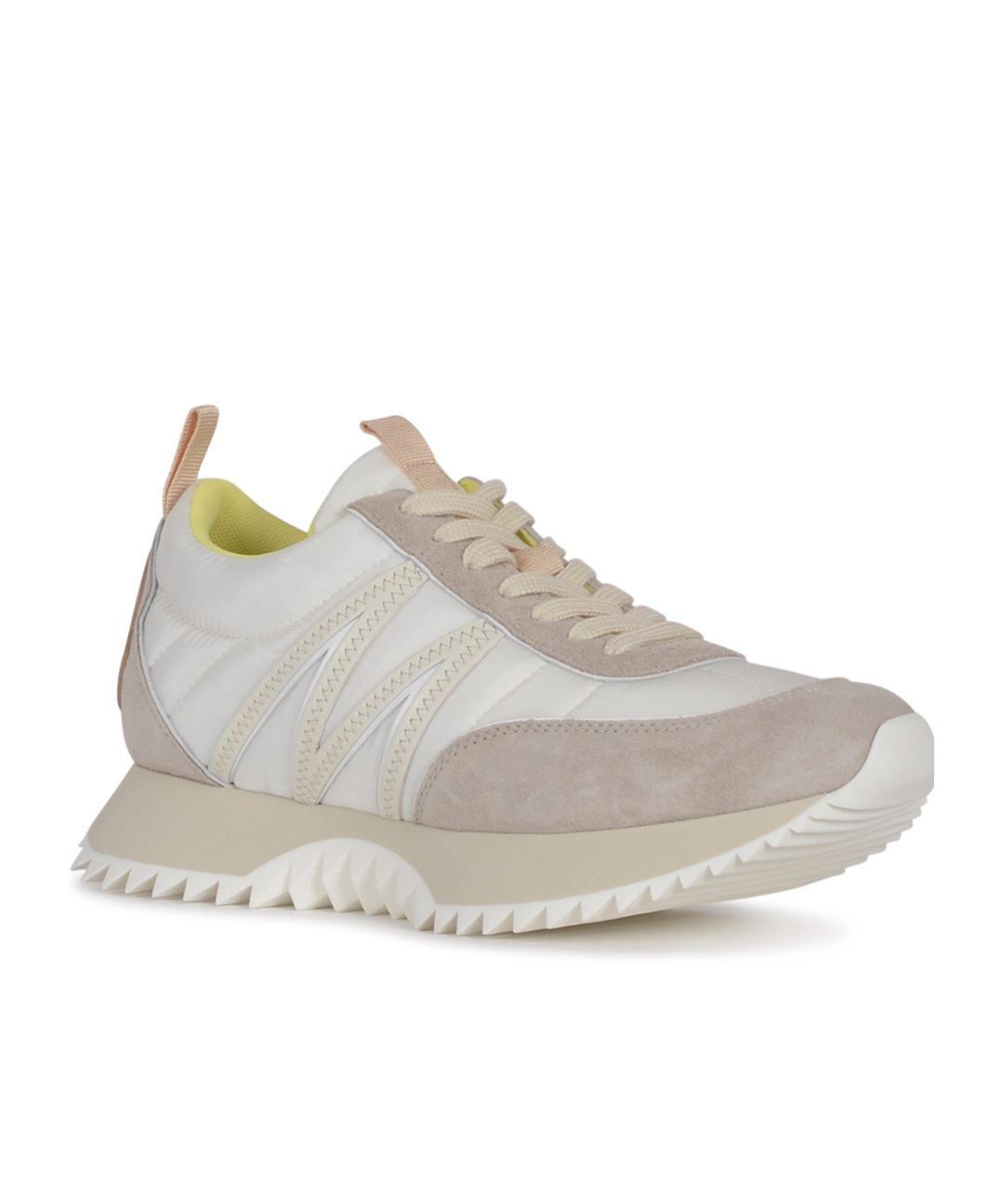 Moncler Pacey Sneakers Leather M-shaped Detail In Multi