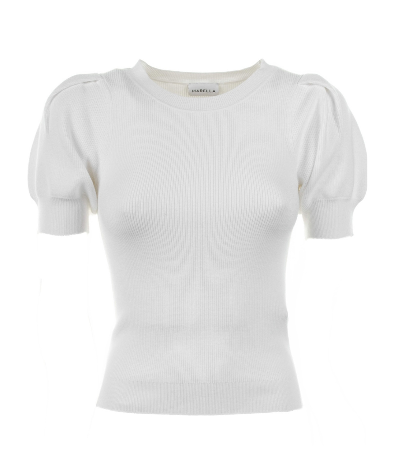 Shop Marella Short-sleeved Sweater In White