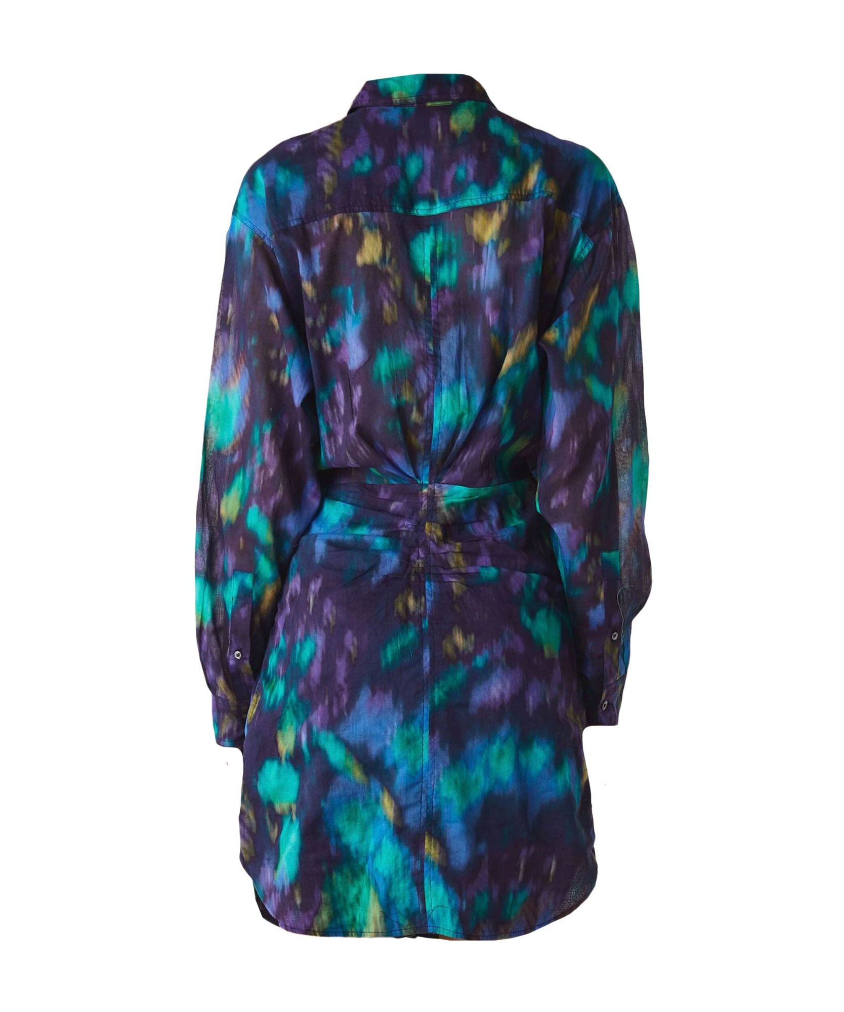 Isabel Marant Étoile Nueva Printed Cotton Shirt Dress In Blue